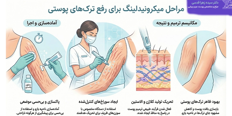 میکرونیدلینگ ترک پوستی چگونه انجام میشود؟